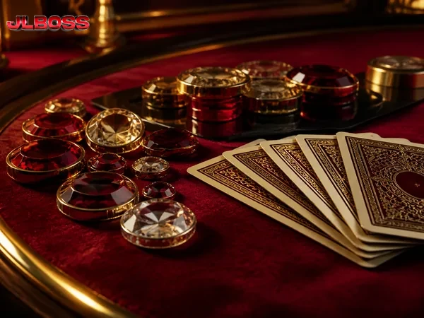 Poker cards and chips placed on the table